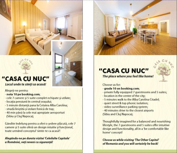 Готель Casa Cu Nuc Алба-Юлія Екстер'єр фото